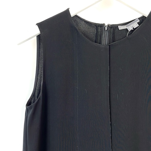 Vince. Black and Ivory Color Pop Sleeveless Shift Dress - Picture 4 of 10